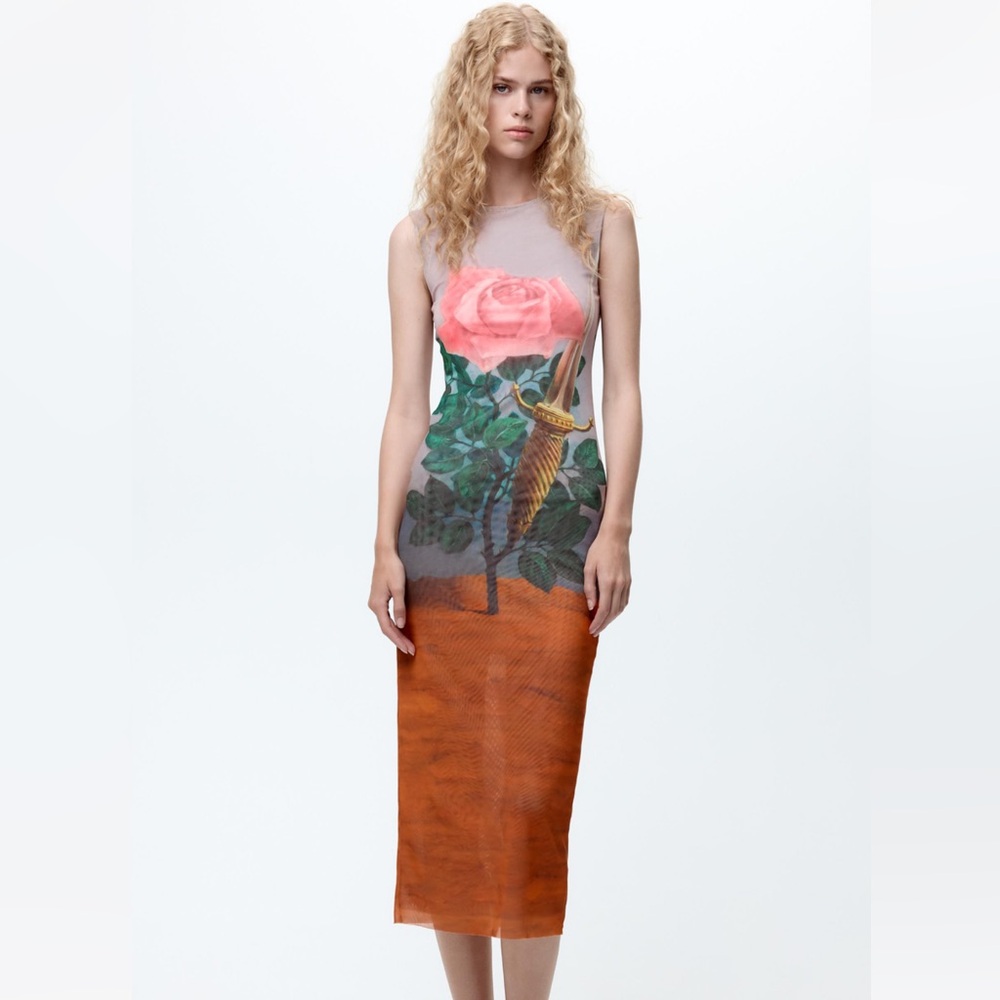 Zara Fitted Long Roman Dress